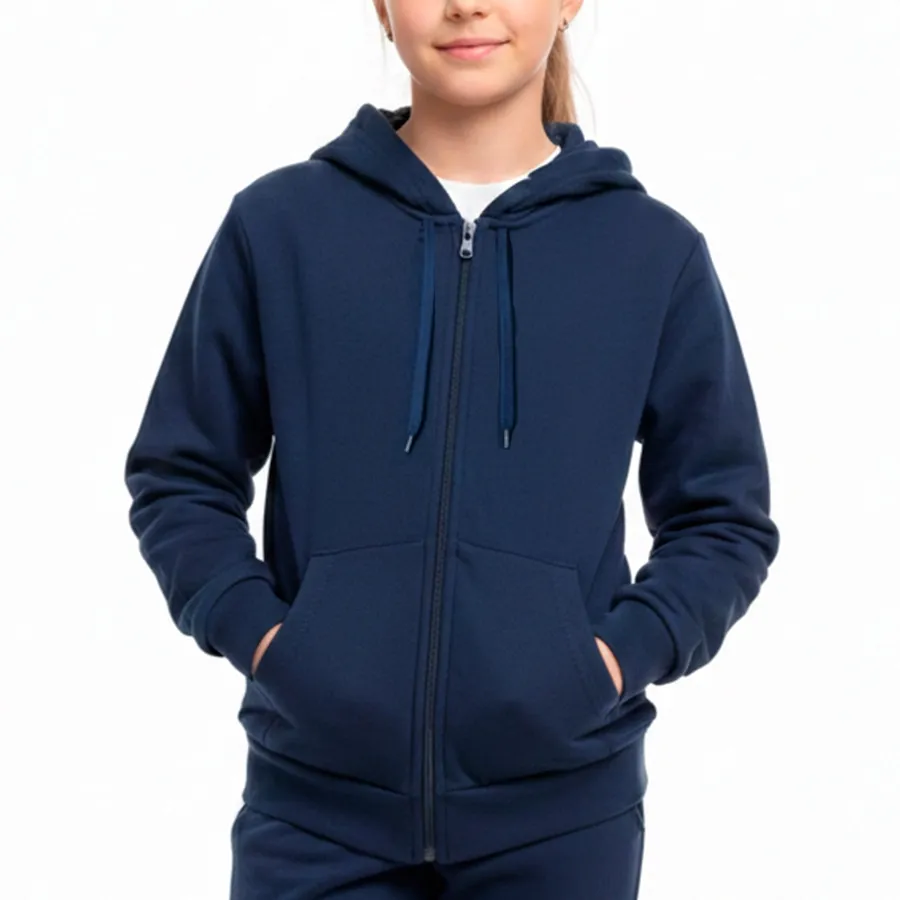 Imagen 0 de 5 de Campera Kamp Con Capucha Colegial K26-MARINO