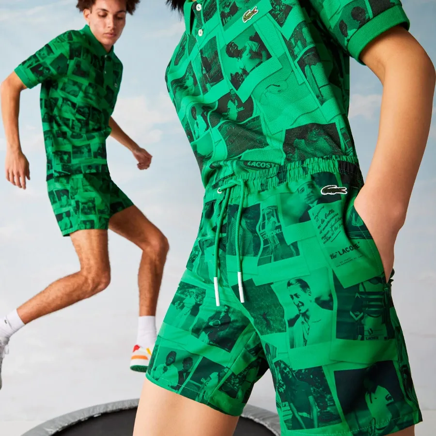Imagen 1 de 5 de Short De Baño Lacoste Malla Short de Baño Bain-VERDE/NEGRO