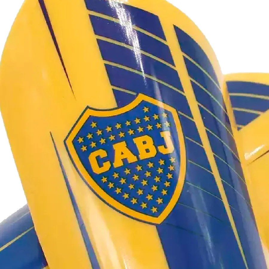 Imagen 2 de 3 de Canilleras DRB Canillera Futbol Estadios 24 Boca Juniors-AZUL/AMARILLO